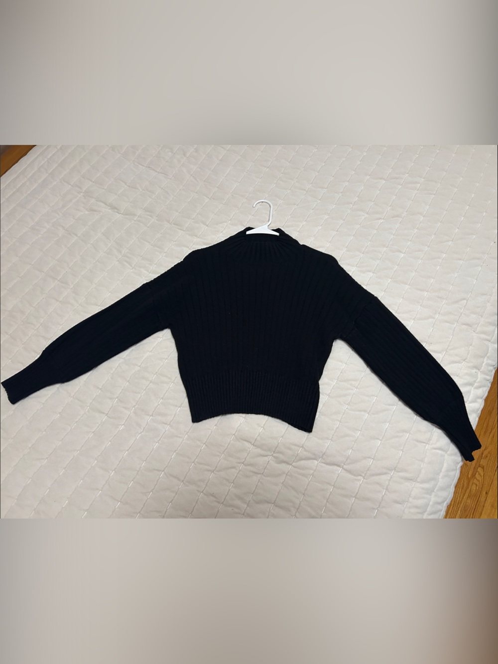 Zaful Black Ribbed Turtleneck Sweater